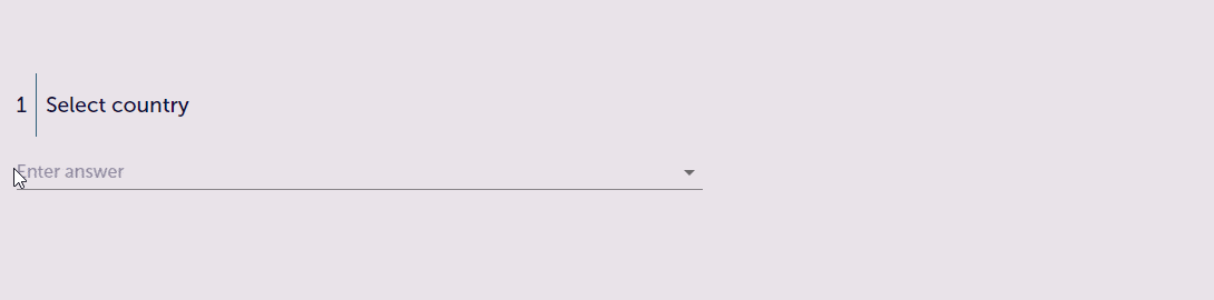 New choice question with a search box