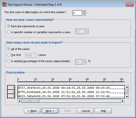 SPSS - CSV import tutorial (step 5)