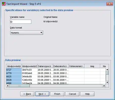 SPSS - CSV import tutorial (step 7)