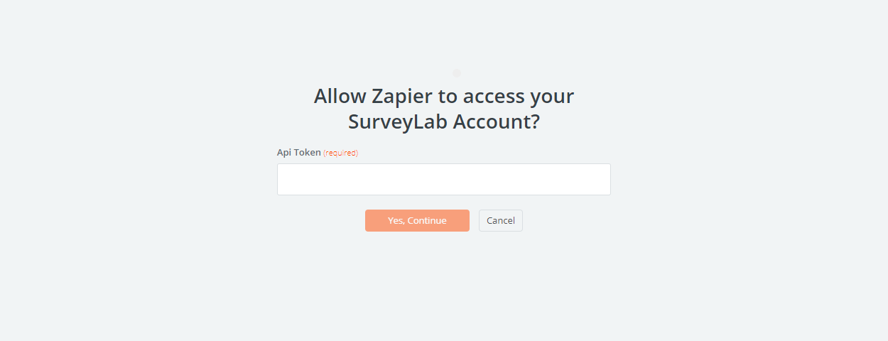 Zapier API token